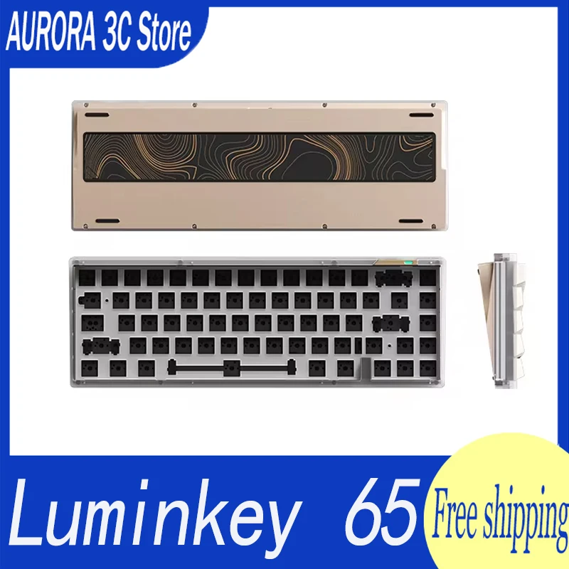 

Luminkey 65 Aluminum Keyboard Kit 65% Wireless Tri-Mode Customized E-sports Gaming Mechanical Keyboard Kit Support VIA Desktop