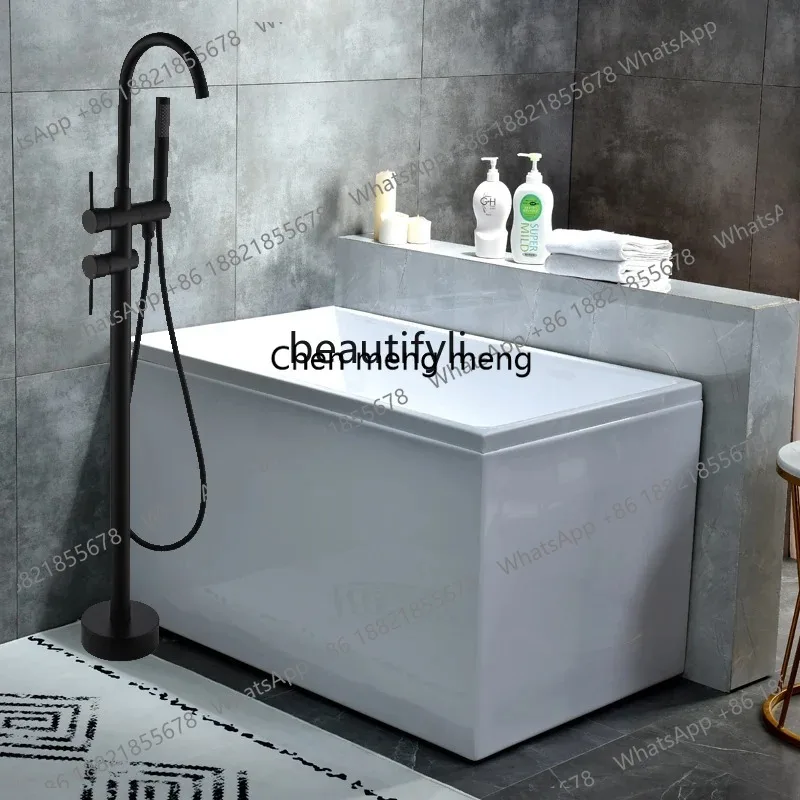 ss26 Japanese-Style Small Apartment Household Bathtub Square Deep Bubble Acrylic Mini Bathtub Independent Integrated home decor