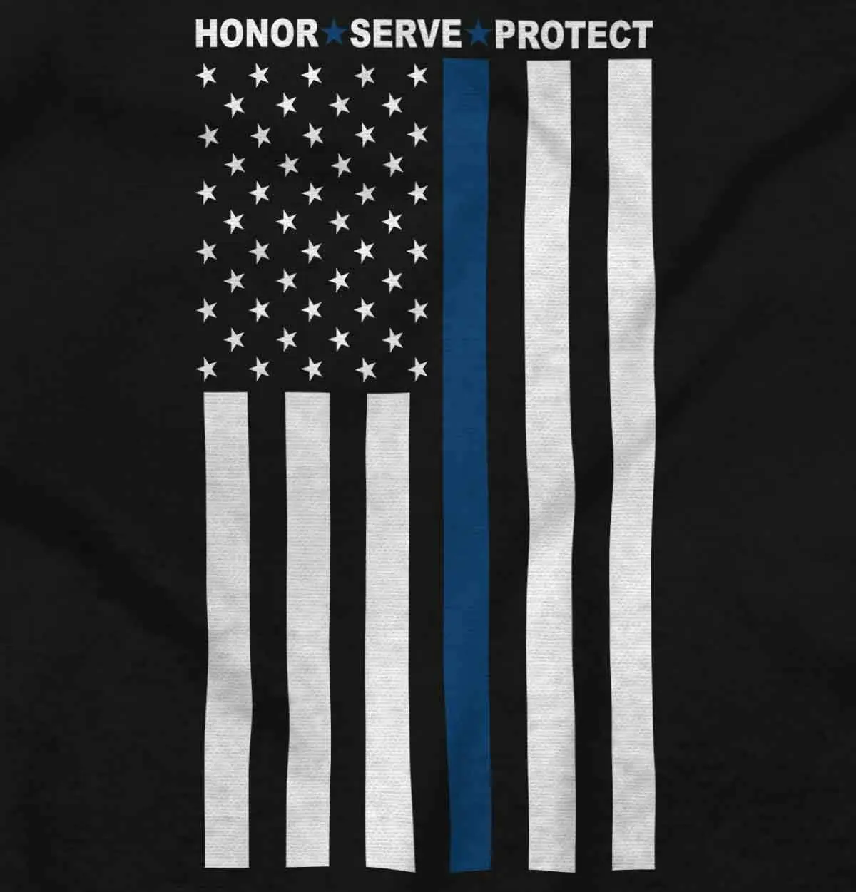 Brisco Brands Heroes Wear Blue Police Supporter Graphic T Shirt Men or Women