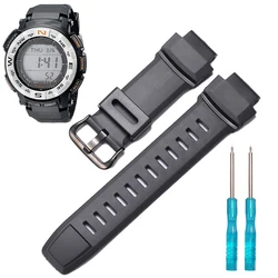 Watch Accessories For Casio ProTrek PRW3500 2500 5100 PRG260 550 250 500 Strap Men Silicone Bracelet PRW-3510 PRG550 Watchband