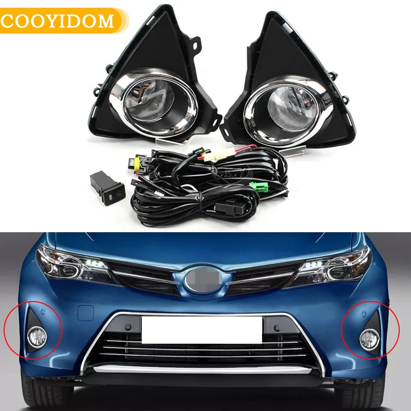 

For Toyota Auris 2012 2013 2014 2015 Front Bumper Fog Light Kit Waterproof Fog Lights Headlight Wires Switch Accessories