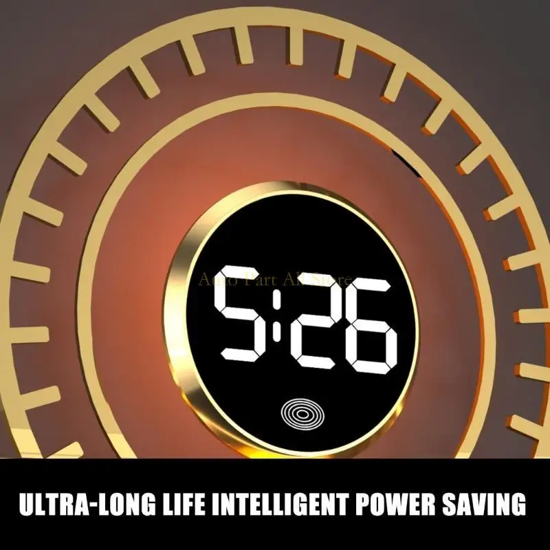 

J0MA LED Car Clock Displays Time & Temperature Vehicle Interior LED Clock Simple for Travel & Long Distance