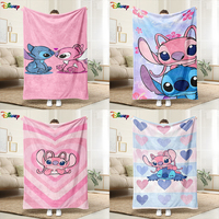 Disney Lilo & Stitch Fluffy Blankets: Adorable Designs for Cosy Snuggles Flannel blanket, soft and comfortable, home decoration