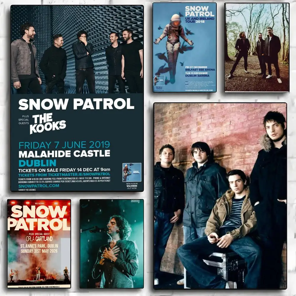 band S-Snow Patrol-L Poster Minimalist Wall Sticker for Cafe Office Bar Home Decor and Gift