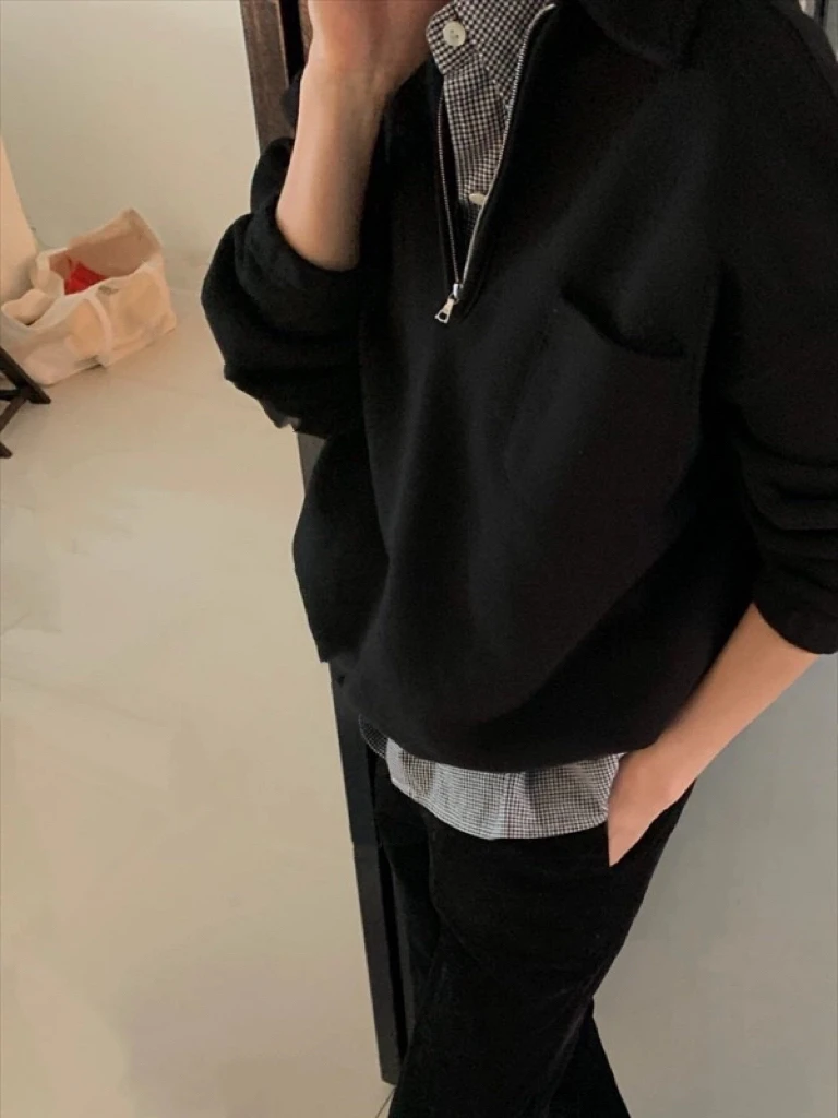 

Korean Sle Loose Fit Ne Sweatirt with Elastic Waist f Skirt Candy Miss Simple mat Design Ladies' Outfit