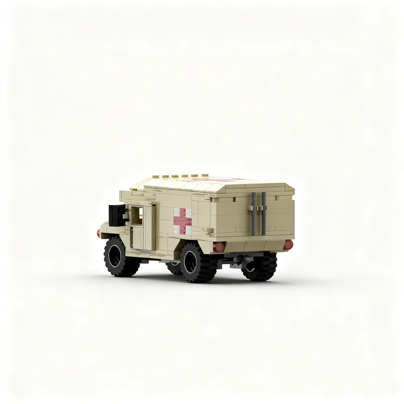 341pcs MOC U S Army Medical Humvee City Model Building Blocks Creative DIY Gift Display Decor Assemble Premium Adult Kids Desk