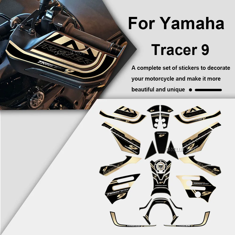 for Yamaha Tracer 9 Motorcycle Protection Sticker 3D Epoxy Resin Waterproof Fuel Tank Pad Sticker Tracer 9 Motorcycle Sticker