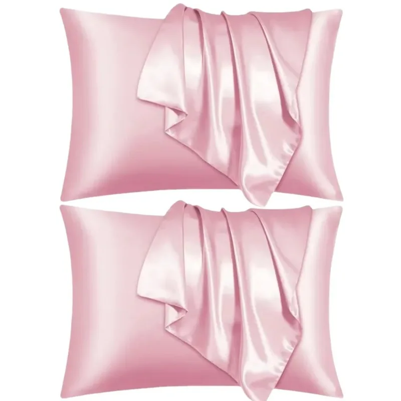 Simulated Silk Pillow Case Real Silk Protect Hair Skin Pillowcase Ice Silk Texture Soft Skin Friendly Bedding Pillow Cases Cover
