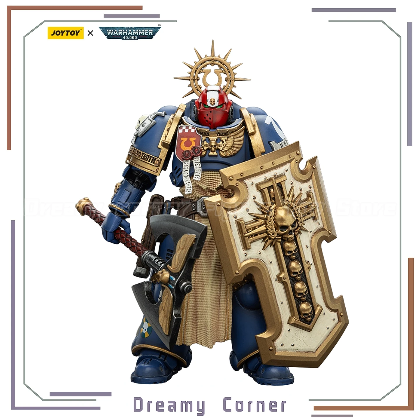 

【В наличии】JOYTOY Warhammer 40K Ultramarines Metaurus с Power Axe Stormshield и плазменным пистолетом 1/18, модель экшн-фигурки