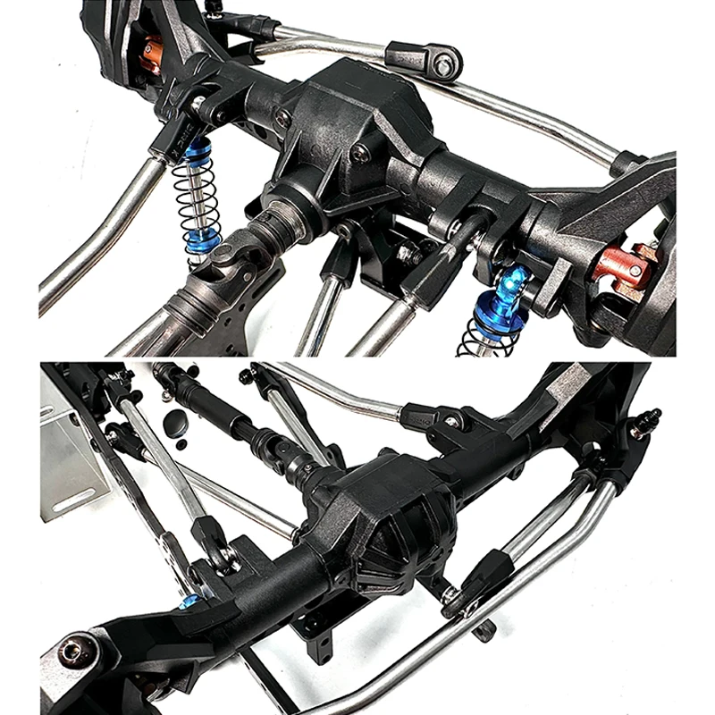 

Mid-mounted Nylon Portal Bridge S2 Tool Steel CVD Steel Cutting Gear Axle for 1/10 RC Crawler Car Traxxas Rainforest Chariot DIY