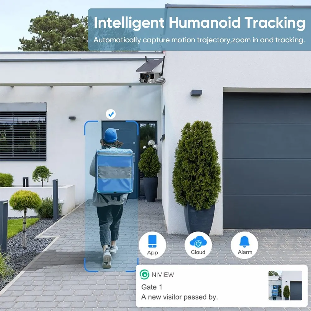 LS vidění 4K 8MP solární kamera dvojí objektiv 4G outdoorové WIFI webam 180° uitra široký výhled PIR člověk detekce záruka kamera 4X zaskočit