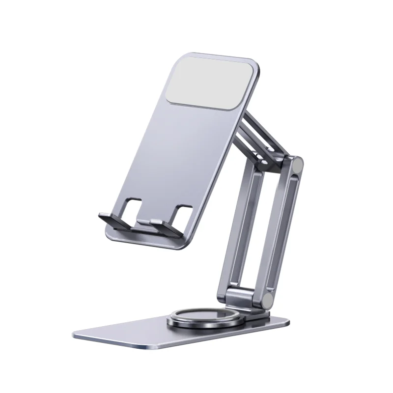 Suporte Giratório Do Telefone De Mesa De Metal, Suporte Portátil Dobrável Universal, Mesa Ajustável Suporte Plano, iPhone, iPad, Xiaomi, 360 °