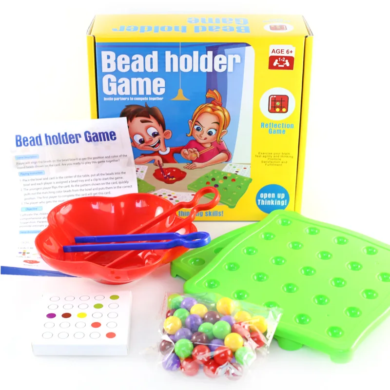 

Children Bead Puzzle Game Family Interactive Early Learn Toy DIY Clip Ball Board Game for Logic Thinking Training Educational