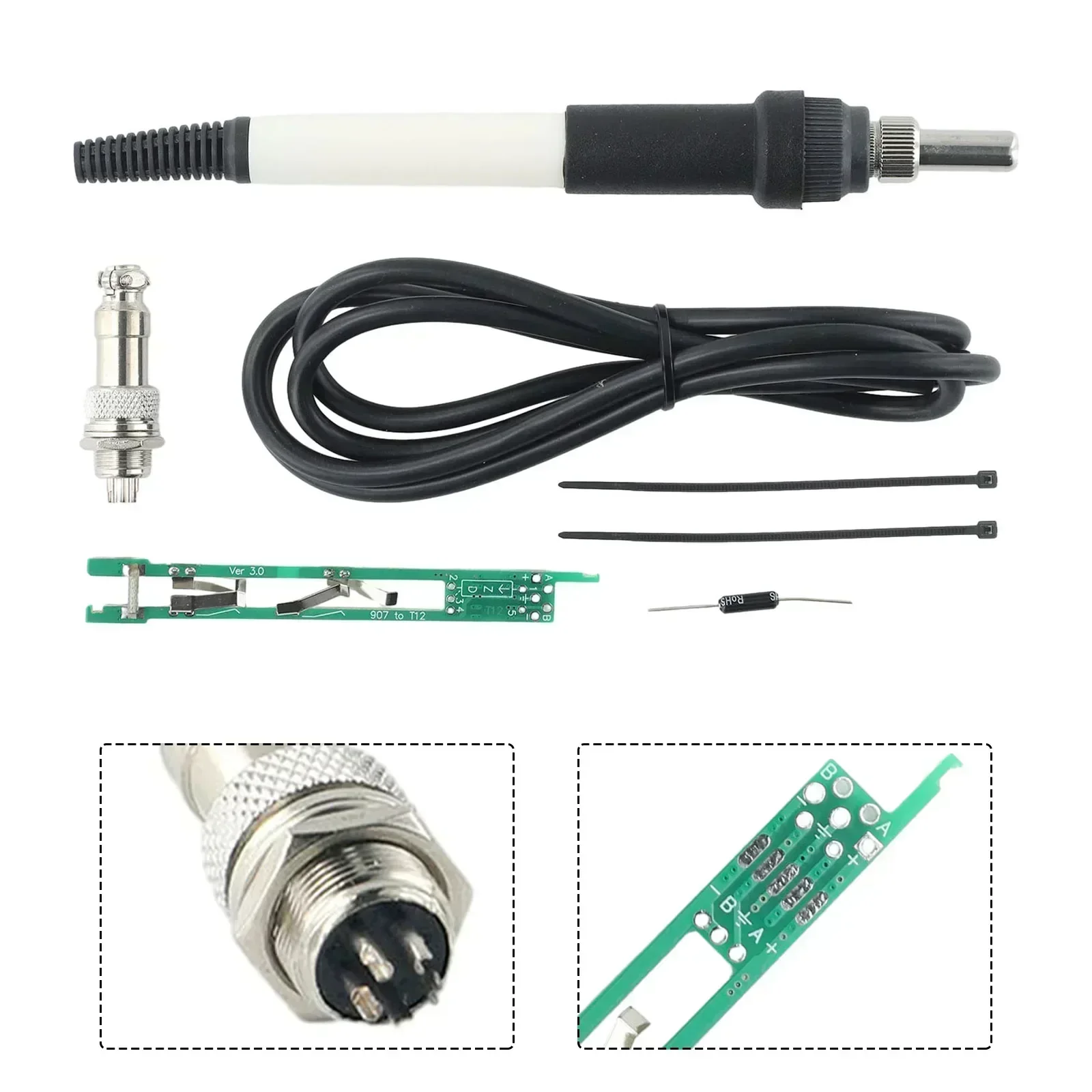 

1pcs 907 To T12 Handle Soldering Handle Soldering Iron Kit For V2.1S OLED Digital Welding Tools Accessories