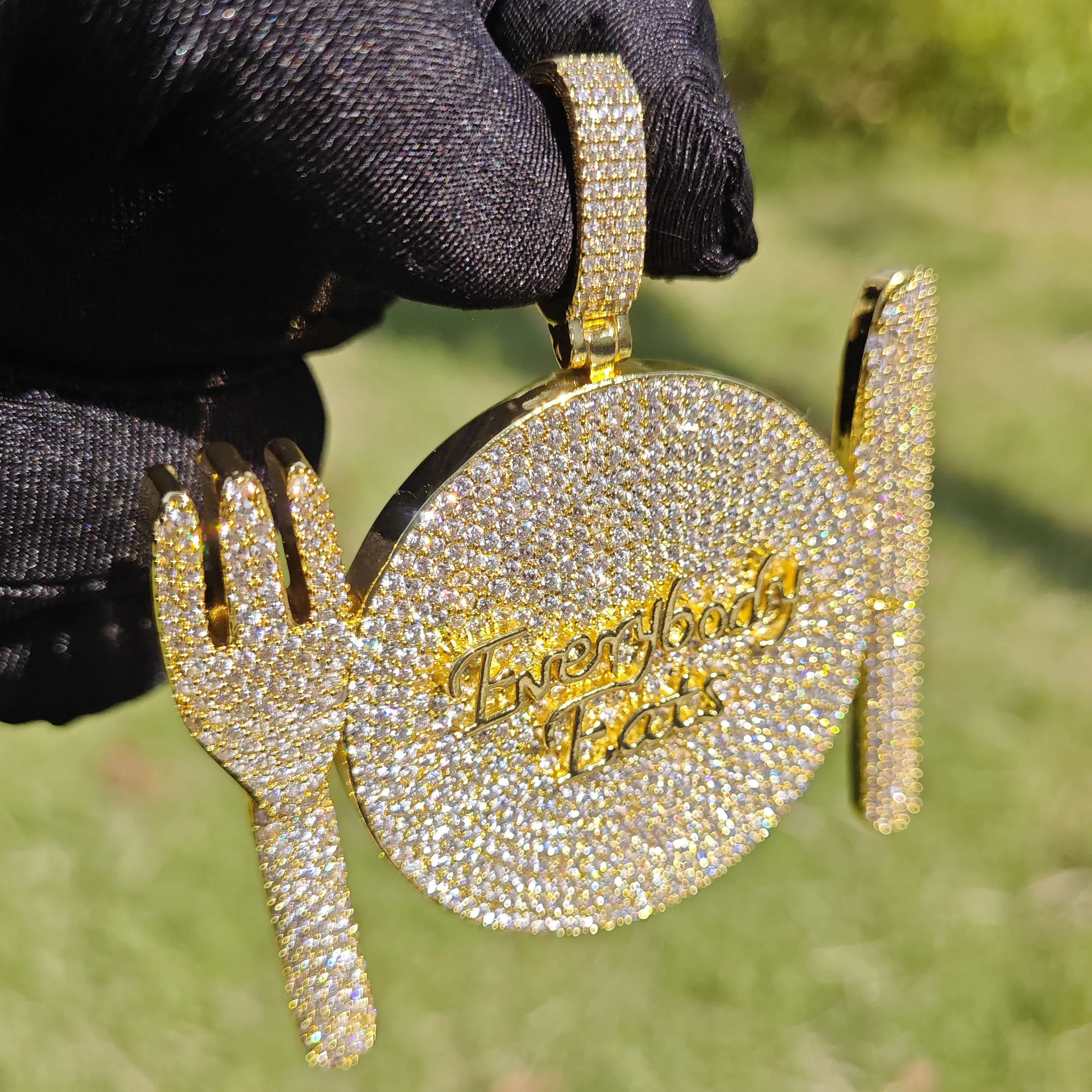 

Новое поступление, хип-хоп, циркон со льдом, обеденная тарелка, подвеска для посуды, медь, унисекс, минималистичные модные ювелирные изделия