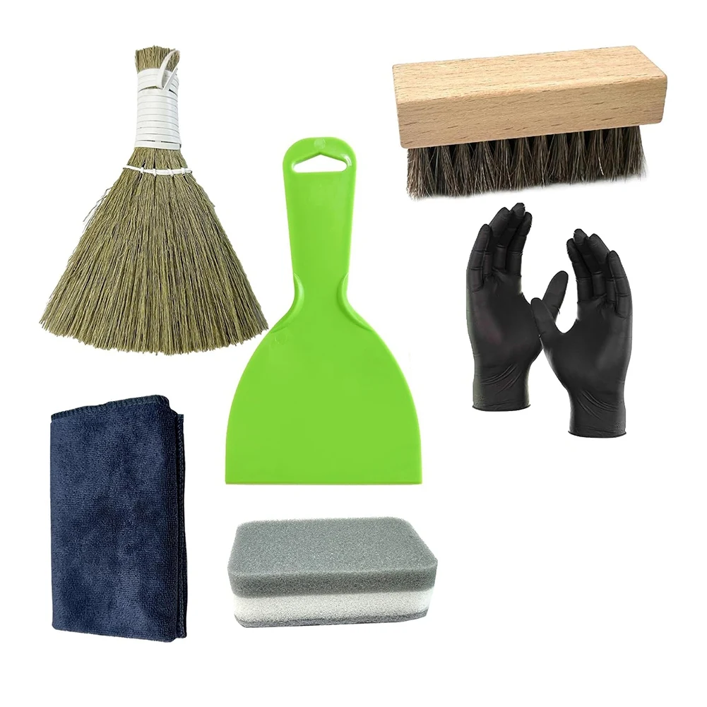 A45I 6pcs Headstone Cleaning Kit,Professional Grave Cleaning Kit for , Marble & Stone Graves - Includes Scrub Brushes