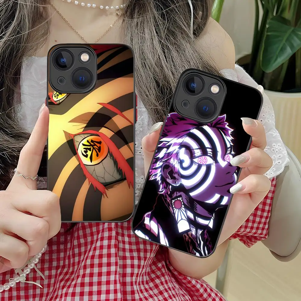

Чехол для мобильного телефона Demon Slayer Akaza для iPhone 16, 15, 14, 13, 12, 11 X XR XS 8 7 Pro Max Plus Mini Цветной силиконовый защитный чехол