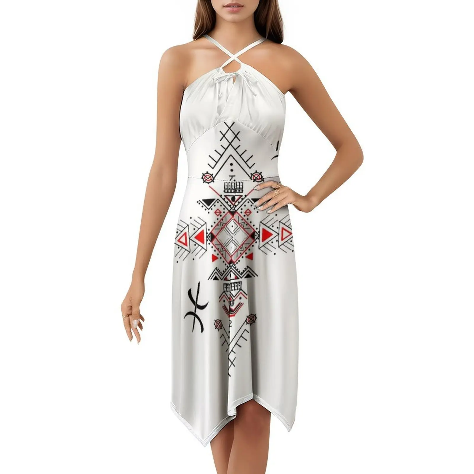 فستان حفلات نسائي من Amazigh Kabyle Berber أنماط ملابس الشارع الشهير ملابس نادي مطبوعة عصرية للإناث Kabyle Berber Amazigh