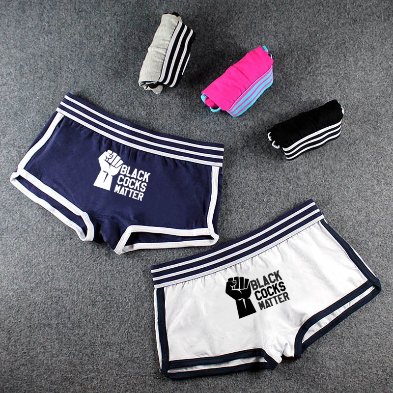 Sexy Letters Print Underwear for Women Girls Boxer Pants Boyshort Cute Panties for Ladies Cotton Underwear Comfortable Short