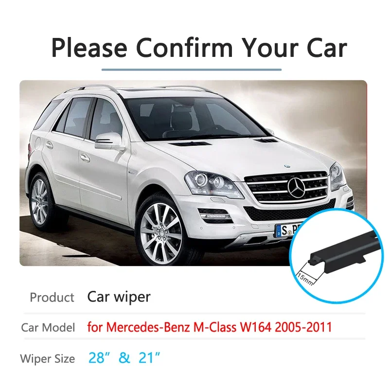 For Mercedes Benz M ML Class W164 2005 2006 2007 2008 2009 2010 2011 Windscreen Windshield Car Accessories Wash Car Wiper Blades