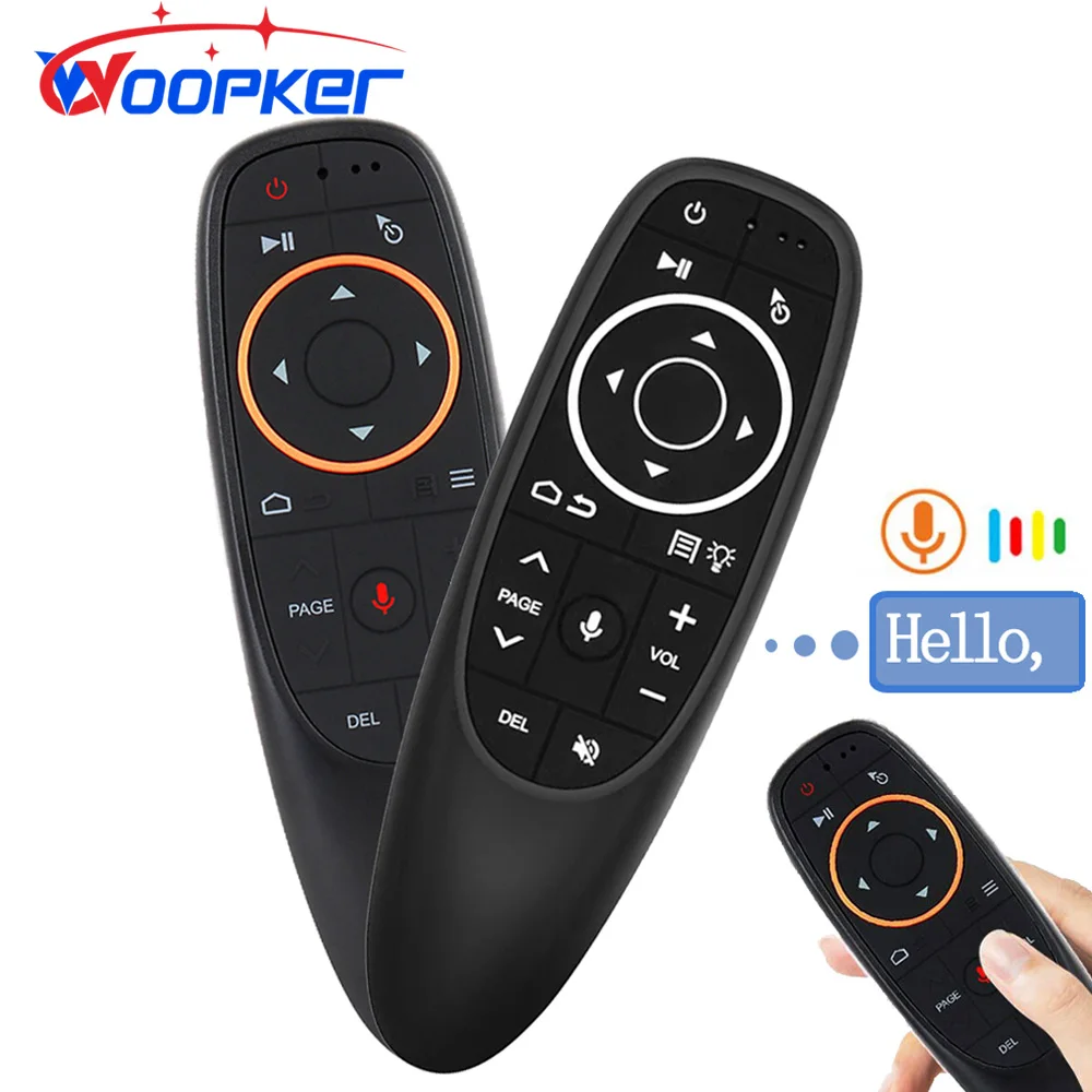 

Woopker G10S Pro Air Mouse Voice Remote Control 2.4G Wireless Gyroscope IR Learning for Android TV Box