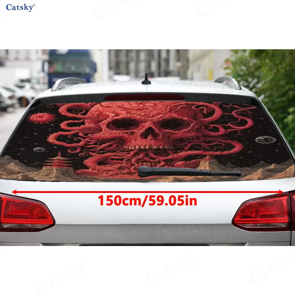 Crimson Corpse Vine PVC material self-adhesive waterproof car rear window sticker, easy to paste without falling off, waterproof