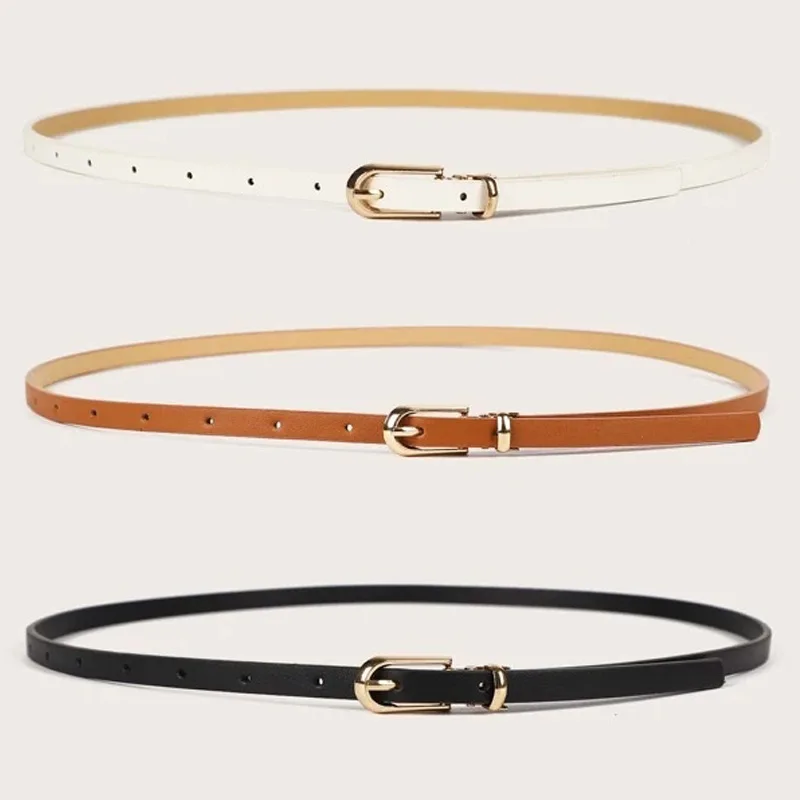 Nieuwe Fijne Riem Dames Riem Student Lederen Decoratie Designer Riemen Vrouwen Hoge Kwaliteit Luxe Riem 3Pcs