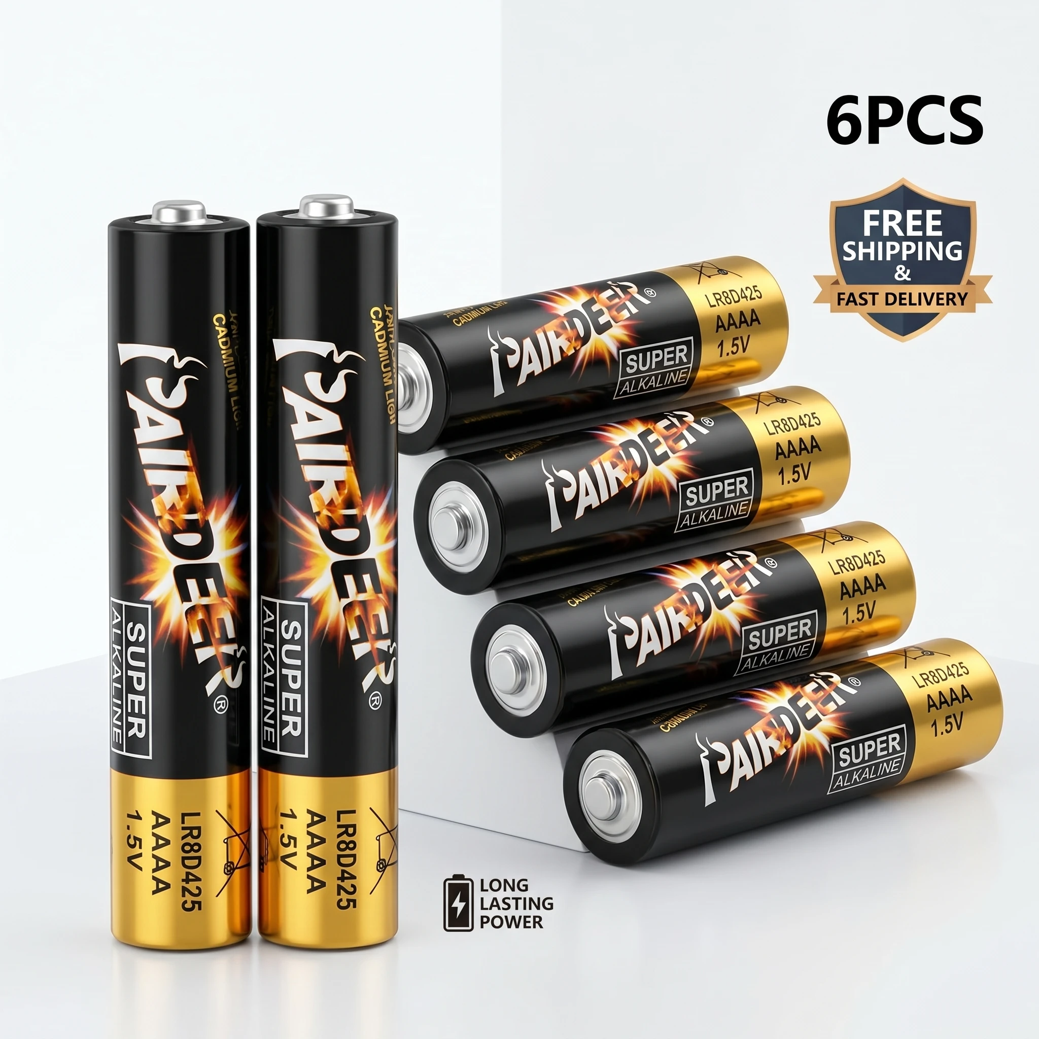

AAAA Battery 1.5V LR61 E96 4A Alkaline Primary Power Cell for Surface Pen Bluetooth Speaker and Toys