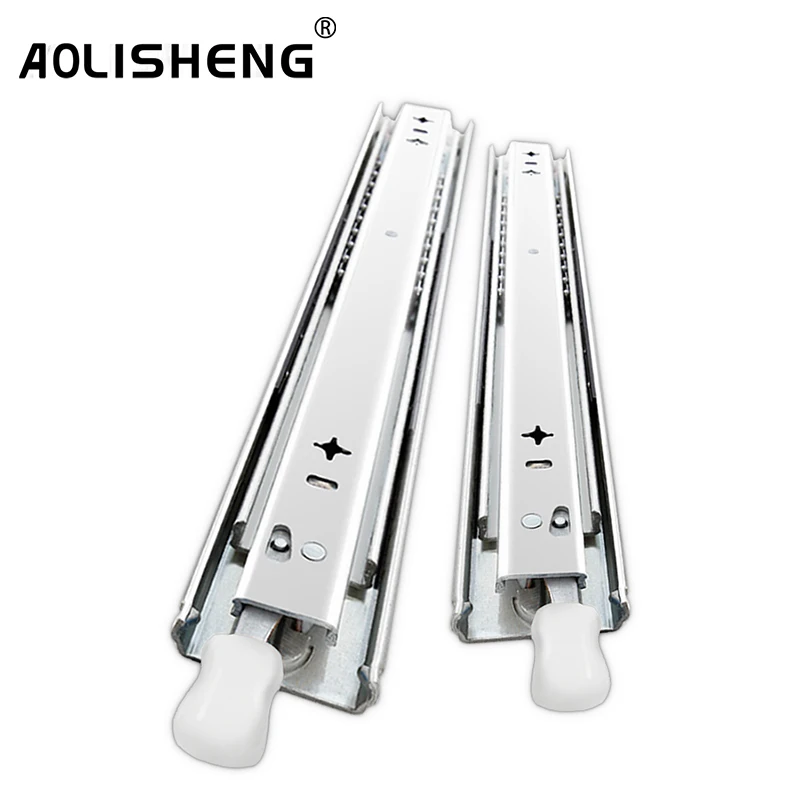 

AOLISHENG Heavy Duty Locking Drawer Slides Full Exhibition Telescop Slide Rails Ball Bearing Waterproof Stainless Steel Guides