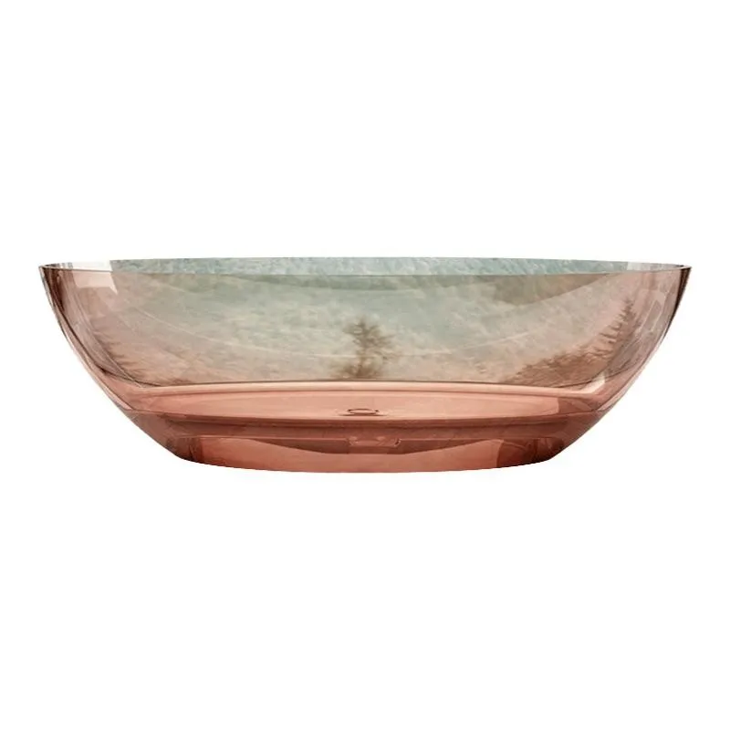 Bathtub Transparent Resin Oval Hotel Homestay Independent Thick Edge Light Luxury Bath