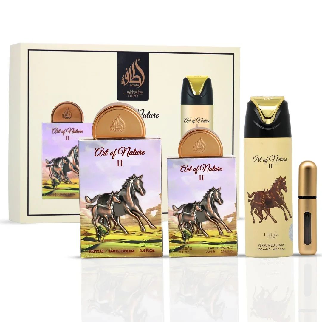 Set Regalo Art Of Nature Lattafa Pride Perfume Original Unisex Eau de Parfum 100 ml + Miniatura | Pack Lujo Árabe, Alta Duración, Fragancia Premium