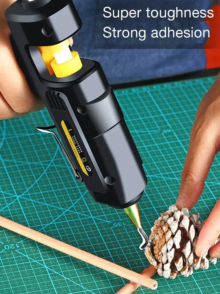 ديلي 100 واط صمغ يسيح بالحرارة بندقية مجموعة مع عصا لصق مسدسات الغراء الصناعية الحرارية الكهربائية أداة إصلاح درجة الحرارة