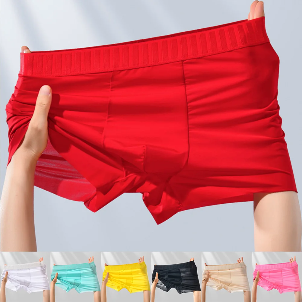 

Man Quick Dry Lingerie Men's Panties Elastic Underwear Breathable Boxer Shorts Sissy Pouch Briefs Low Waist Underpants Knickers