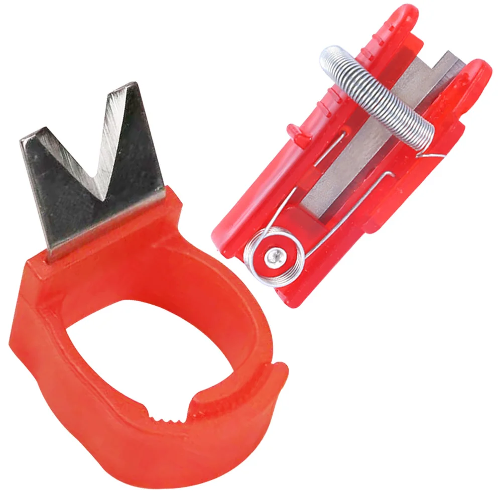 ที่ตัดผลไม้แบบนิ้วโป้ง 2 ชิ้น อุปกรณ์ตัดแต่งกิ่งไม้ เครื่องมือเก็บเกี่ยวในสวน อุปกรณ์ตัดผลไม้แบบใช้ทุกวัน