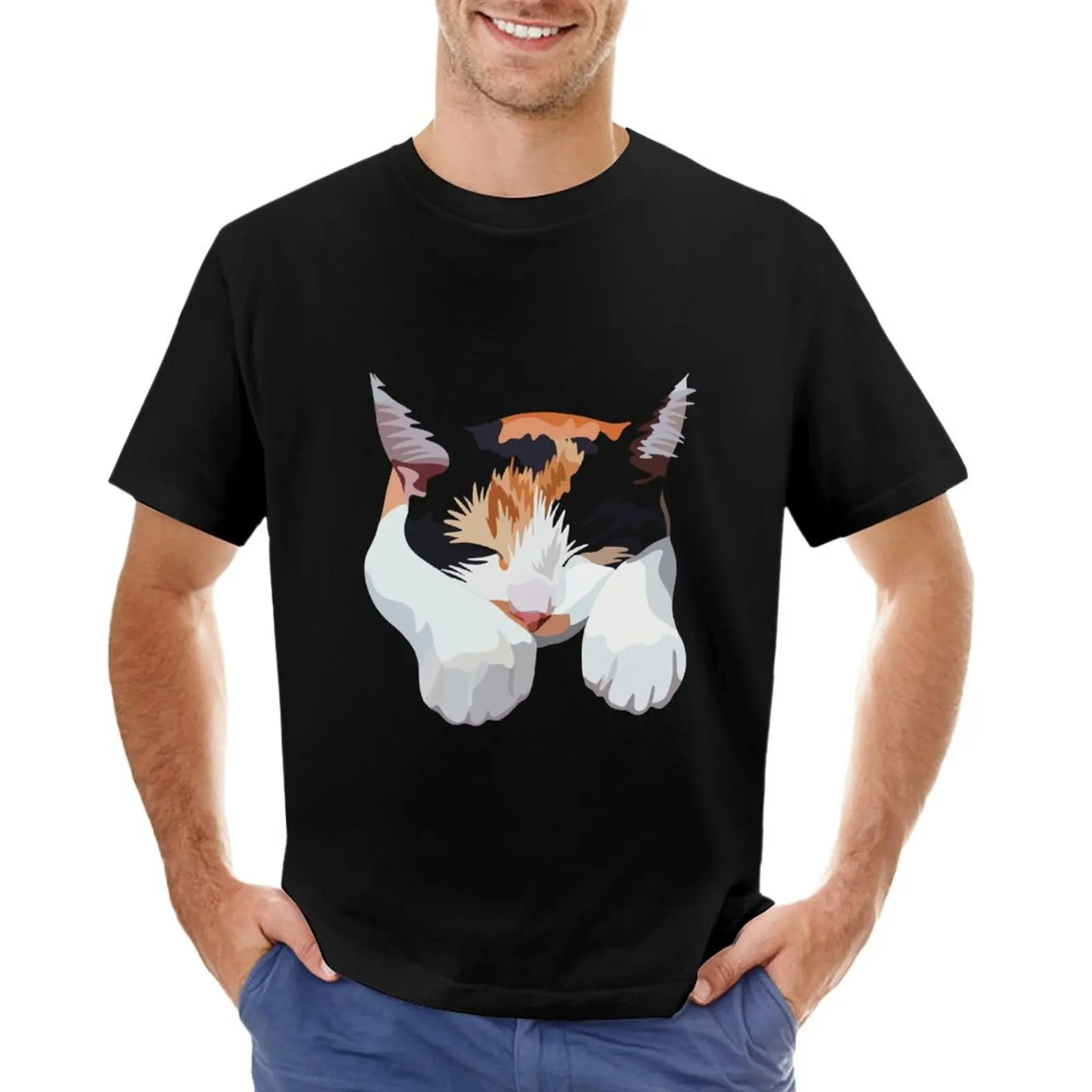 

Calico Cat - Digital art T-Shirt animal prinfor boys heavyweights anime t shirts T-shirt men