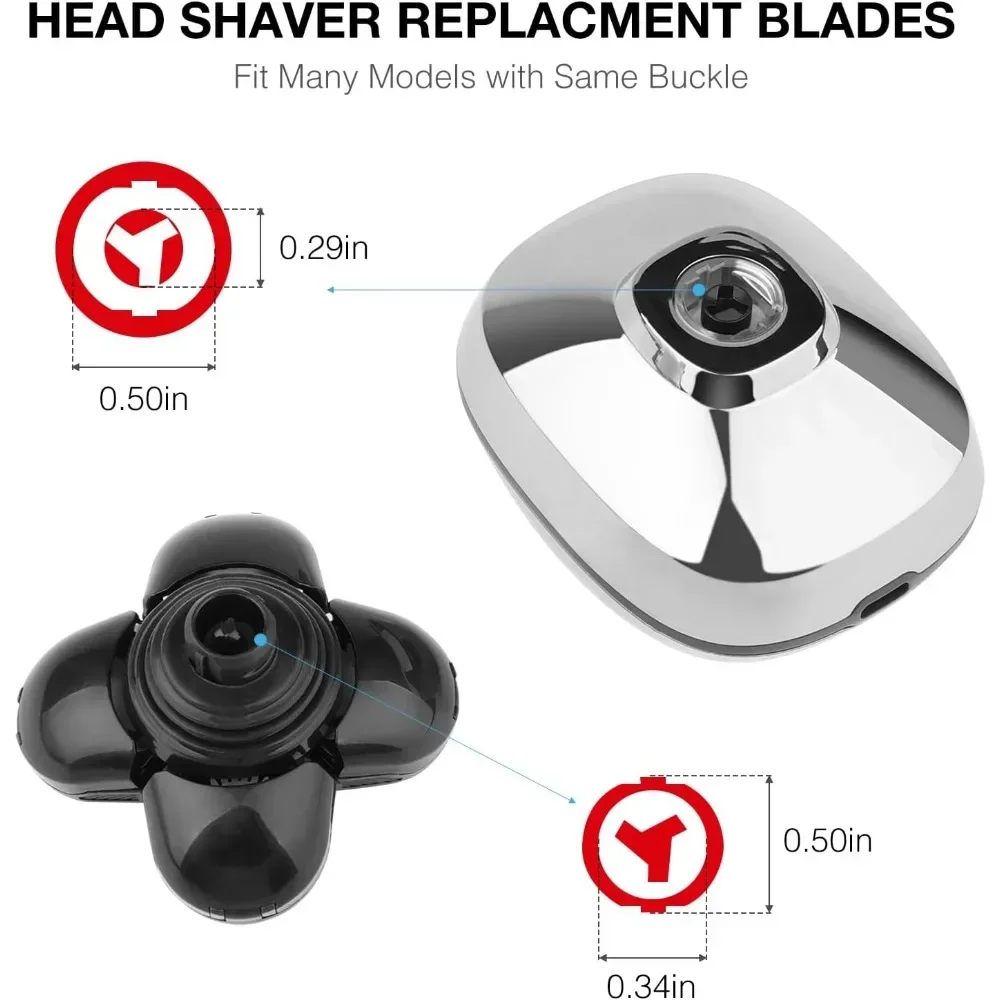 Electric Shaver Replacement Shaver Head 5D Independently 5 Cutter Floating Head Waterproof Stainless Steel Razor Blades
