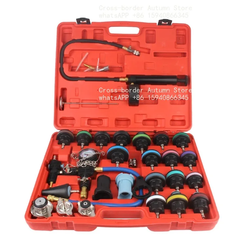 28 Pcs Water Tank Leak Detection Detector Tool Radiator Pressure Tester Vacuum Type Cooling System Test Car water tank pressure