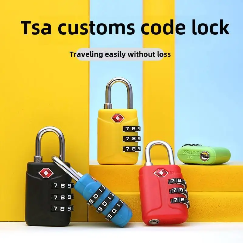 3 Digit TSA Combination Lock New Anti-theft Security Tool Customs Password Lock Padlock Suitcase Luggage Coded Lock Travel