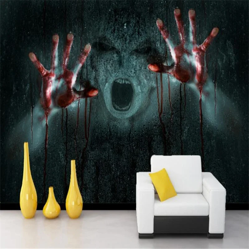 beibehang Realistic vampire horror 3d Skull Rock papel de parede 3D photo wall paper TV background mural wallpaper for walls 3 d