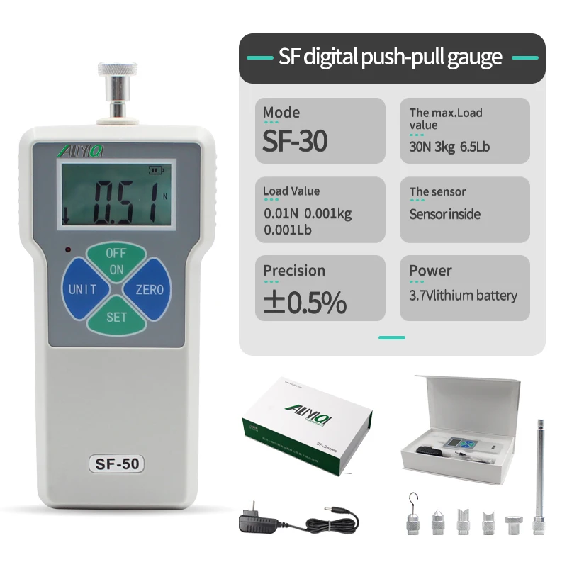 

ALIYIQI BRAND Factory Direct Supply SF-30N Economical Digital Portable Push Pull Force Gauge Tool Dynamometer