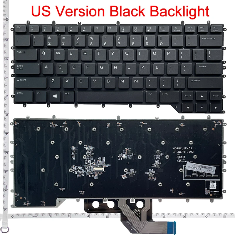 

Черно-белая клавиатура для ноутбука Dell Alienware M15 R2 2019, M15 R3 R4 P37E P79F, замена ноутбука, подсветка США