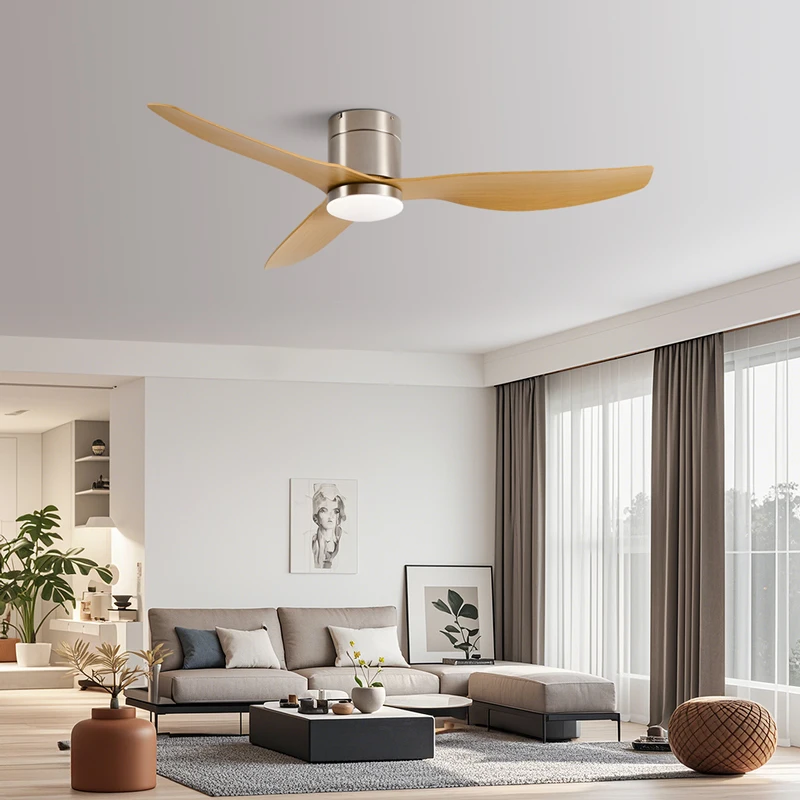 

45 52 Inch Low Floor Ultra Thin 26cm DC Ceiling Fan With LED Light and Remote Control for Coffee Shop Home Hotel Office