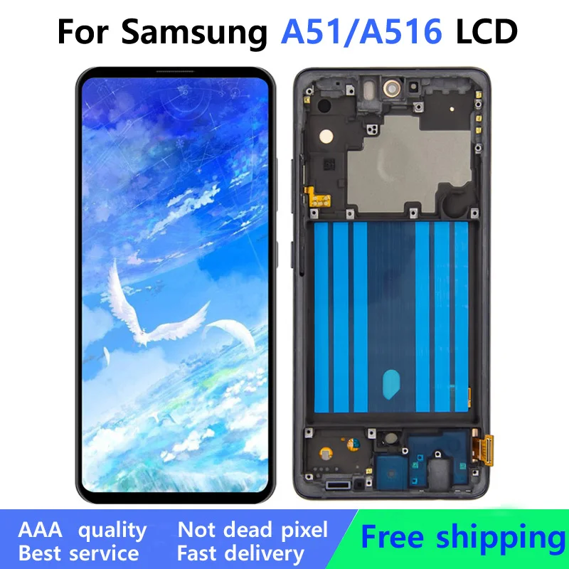 

Tested A516 LCD Screen For Samsung Galaxy A51 5G LCD Display Touch Panel Screen Digitizer Assembly Replacement Parts