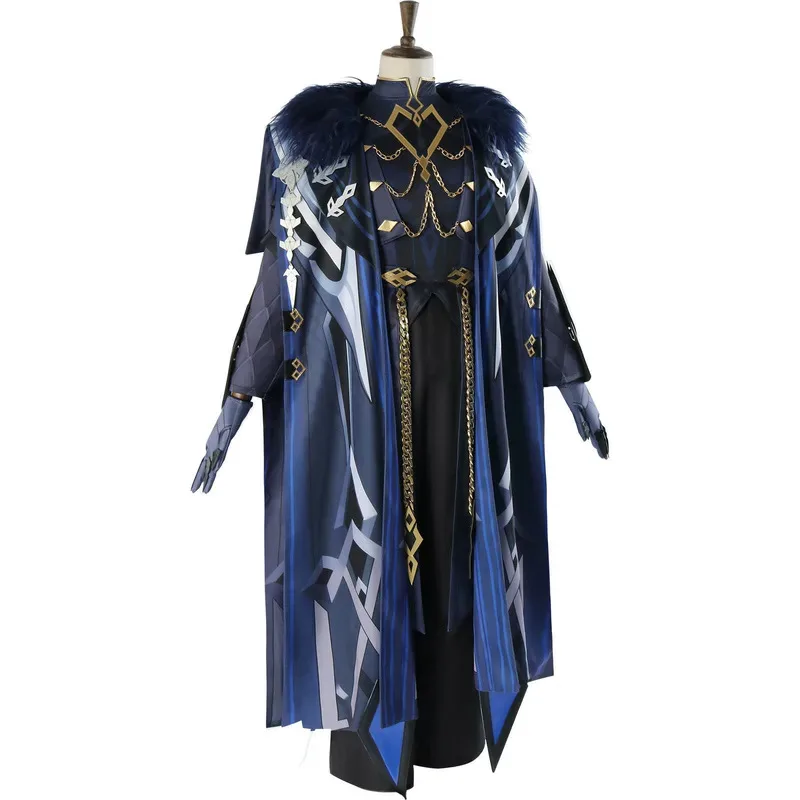 Genshin Impact Il Capitano Капитан Косплей Костюм Плащ Униформа Маска Одиннадцать Fatui Harbingers Natlan Хэллоуин для женщин и мужчин