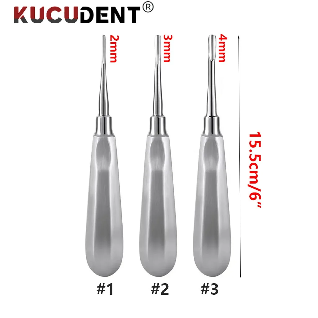 1 قطعة الأسنان الفولاذ المقاوم للصدأ الأسنان مصعد مستقيم منحني نصائح حادة الجذر مصعد الحد الأدنى الغازية طب الأسنان مجموعة أدوات جراحية