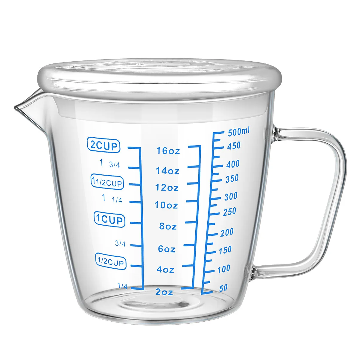 Cup Scale Measuring Cups Baking Kitchen Plastic Graduated Halloween Christmas New Year Heat Resistant Glass Cup 500Ml