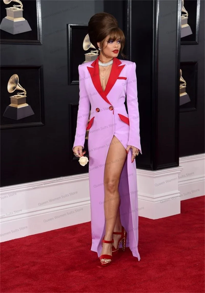 Designer Autumn Women Suit Blazer 1 Piece Splicing Color Wedding Tuxedo Formal Fall Outfit Prom Dress Customized Jacket Coat