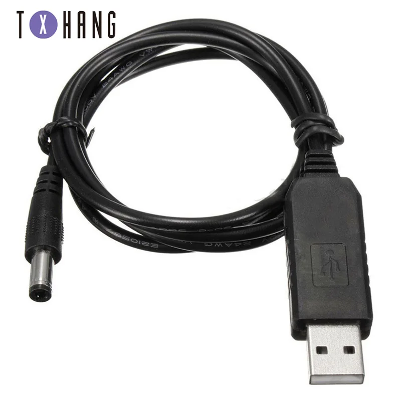 USB Port 5VTo 9V-12V 2.1x5.5mm inner DC Barrel jack Power Cable Connector For Small