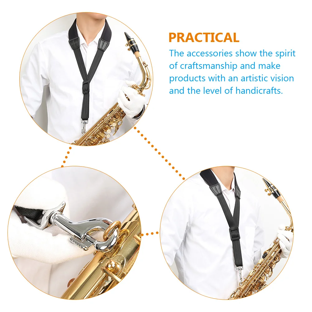 

Universal Saxophone Neck Adjustable Strap For Alto Tenor Soprano Durable Comfortable Gift Saxophone Strap