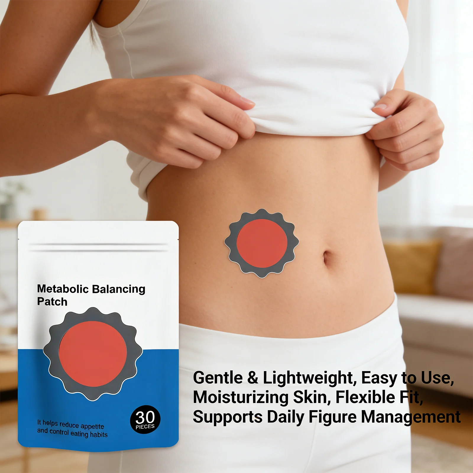 Metabolic Balancing Patch Fitting Assistance Control Appetite & Eating Habit Moisturizing Skin Weight Management Body Care Patch